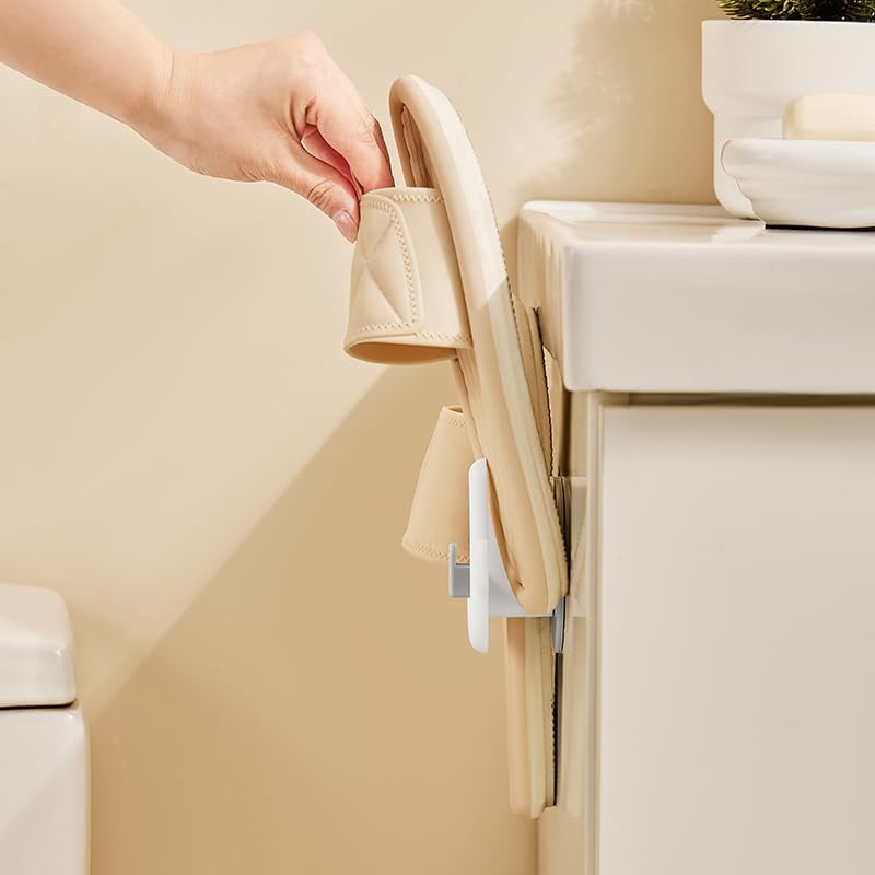 120 Pieces Adhesive Wall Slipper Hooks (Waterproof & Trackless – PP Material – Pack of 3 – White)