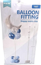 120 Pieces Balloon Stands with Stone 7 Sticks Set (20x125cm for Event Décor)