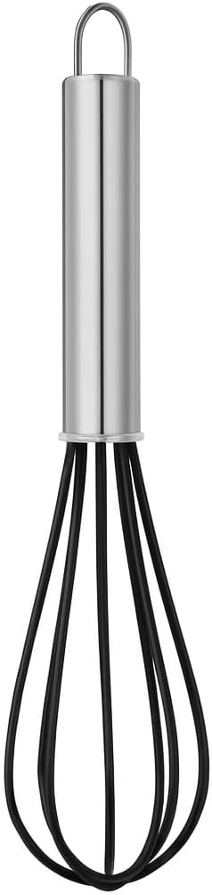 Silicone Egg Beater Hand Whisk Mixer – Nylon Head, BPA-Free, Non-Stick Kitchen Whisk with Wooden Handle – Durable, Heat-Resistant, Easy-to-Clean Whisk for Baking, Cooking, and Blending