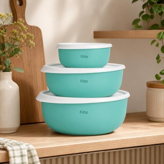 96 Pieces Vacuum Sealed Container Sets (3 Pieces Food Storage Bowls with Lids – Nesting Kitchen Containers – BPA-Free – Easy to Clean)