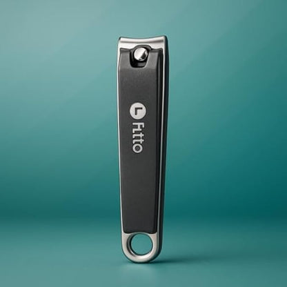 Nail Clipper 6.5x1.2cm Black - Compact Stainless Steel Nail Trimmer for Fingernails & Toenails Portable