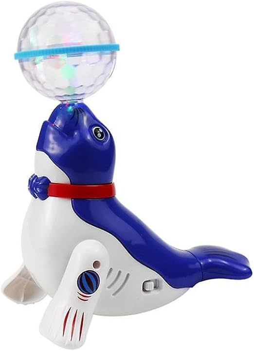 Fitto New Top Ball Sea Lion Dolphin Electric Popular Toys Children's Universal Rotating Light Music Projection Dancing Children's Toys