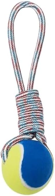 Blue Rope Tug Toy 33.5x7cm - Dog Rope Chew Toy for Small & Medium Dogs, Interactive Tug-of-War & Teething Training Toy
