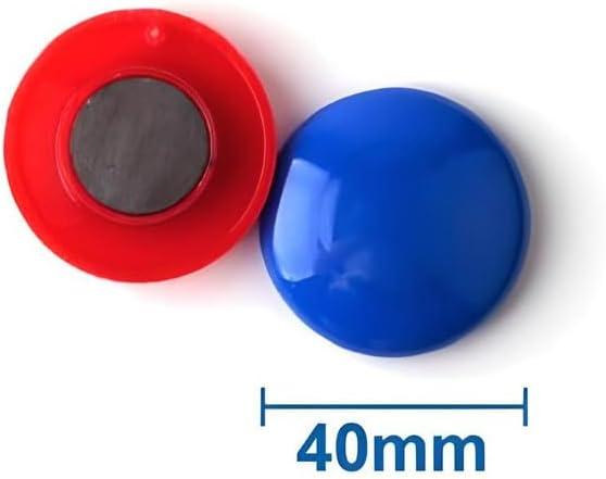 144 Pieces 2-Piece Round Magnets (40mm Assorted Colors for Crafts – DIY Projects – and Magnetic Decor)