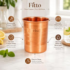 96 Pieces Copper Tumbler Glasses with Hammered Finish (Smooth Rolled Rim – Durable Copper Body for Water and Beverages – Easy to Clean)