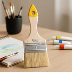 120 Pieces 3 Inch Paint Brush Wooden Handles (Flat Paintbrush for Interior & Exterior – Acrylic Oil Latex)