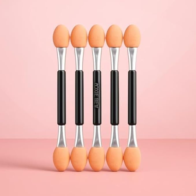 144 Pieces Eyeshadow Applicators Pack of 6 Orange Foam Eyeshadow Sponge Applicators for Eye Shadow Makeup
