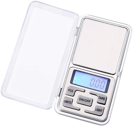 Fitto Pocket Scale, Portable Kitchen Scale, Mini Jewelry Scale, 500g x 0.01g, Tare Function, Protective Cover, Auto Off