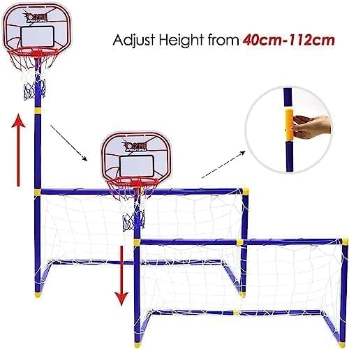 96 Pieces 2-in-1 Outdoor Sports Play Set: Basketballs (Football Combo for Versatile Backyard Fun)