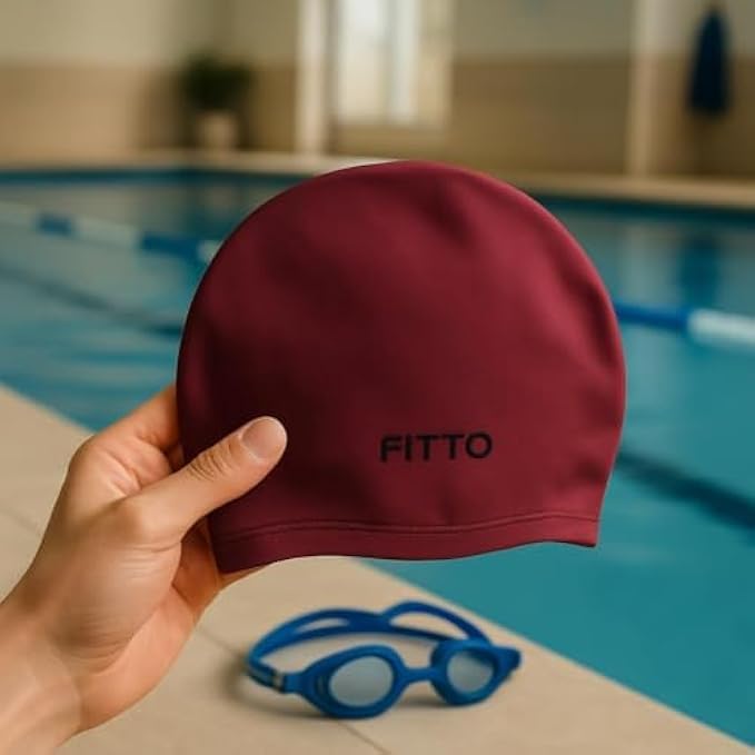 240 Pieces Maroon Swimming Caps for Adults and Kids - Silicone Swim Cap for Enhanced Performance