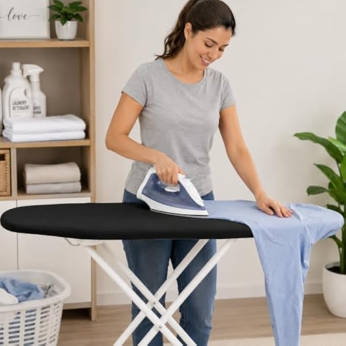 72 Pieces Ironing Board Covers (Full Black Cotton Cover with Elastic Fastener for Smooth Ironing Surface)