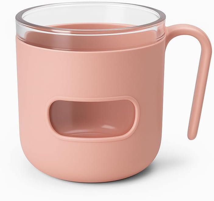 120 Pieces Pink Dual-Layered Plastic Mugs with Transparent Inner Lining (Insulated Coffee Cup – BPA-Free – 350ml)