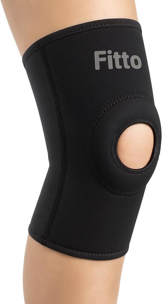 96 Pieces Ortho Knee Caps with Open Patella - Adjustable Support Brace for Knee Pain Relief - Black