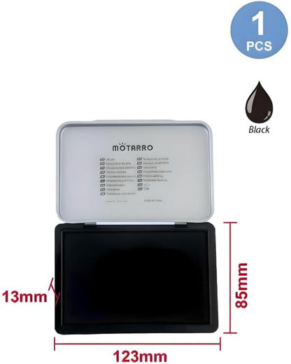 Black Ink Pad 12.3x8.5cm for Office, Art & Stamping