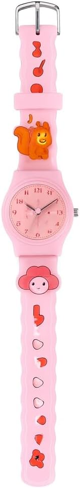 Analog Cartoon 3D Castle Princess Wrist Watch, Pink