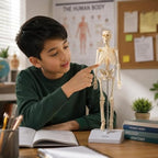72 Pieces Human Skeleton Anatomy Models with Display Stand (Educational Biology Study Aid for Classroom – Clinic and Home Study)