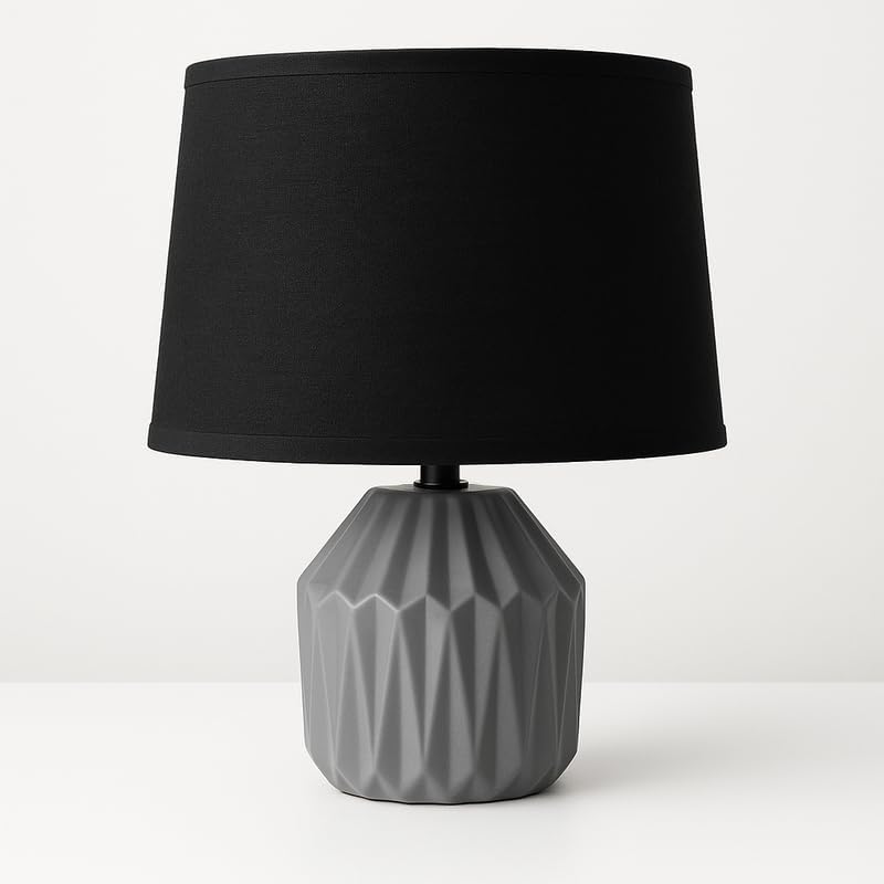 96 Pieces Black Ceramic Table Lamps with Modern Design for Home and Office Decor