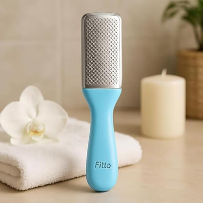 Stainless Steel Foot Filer Blue - Callus Remover Foot Rasp for Pedicure & Foot Care