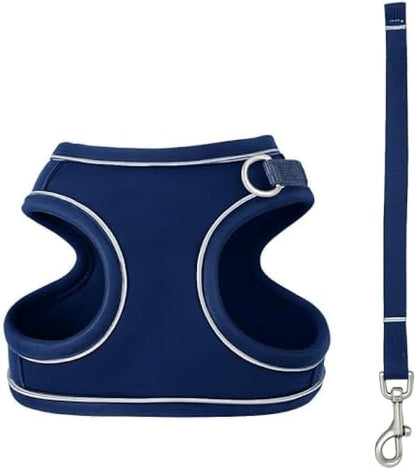 Small Pet Harness and Lead Set Size S 11.3x7cm Adjustable Nylon Harness and Leash for Small Dogs Puppies Cats