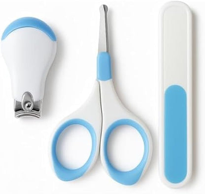 Manicure Set White - Compact Travel Nail Care Kit with Stainless Steel Tools for Nail Clipper, Cuticle Trimmer, Scissors, Tweezers