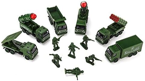 96 Pieces Premium Military Toy Sets for Kids - Includes Soldiers (Trucks – Rocket Launchers – Infantry Carrier – and Helicopter - Durable Plastic Army Playset)