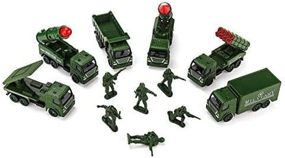 Premium Military Toy Set for Kids - Includes Soldiers, Trucks, Rocket Launchers, Infantry Carrier, and Helicopter - Durable Plastic Army Playset