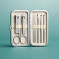 96 Pieces Compact Manicure Sets (10.7x6.7cm - Portable Travel Nail Kit with Nail Clippers Scissors File Tweezers Cuticle Pusher Stainless Steel Case)