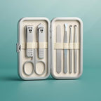96 Pieces Compact Manicure Sets (10.7x6.7cm - Portable Travel Nail Kit with Nail Clippers Scissors File Tweezers Cuticle Pusher Stainless Steel Case)