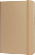 96 Pieces Customizable A5 Notebook Brown Cover 100 Sheets (80gsm Horizontal Lined 21.9x14.5cm)