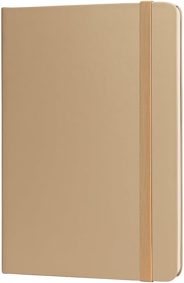 96 Pieces Customizable A5 Notebook Brown Cover 100 Sheets (80gsm Horizontal Lined 21.9x14.5cm)