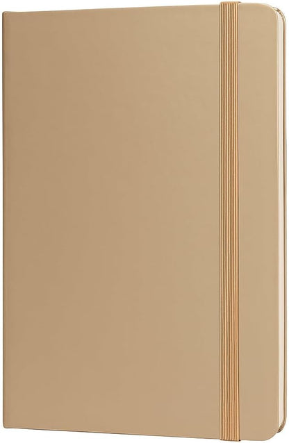 Customizable A5 Notebook Brown Cover 100 Sheets 80gsm Horizontal Lined 21.9x14.5cm