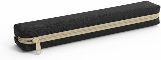 Black Pencil Case 21x3x3cm - Durable, Compact Stationery Organizer