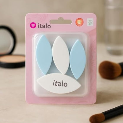 Oval Makeup Sponge 4-Pack – Soft Blending Cosmetic Sponges for Foundation, Concealer & Liquid Makeup Applicator