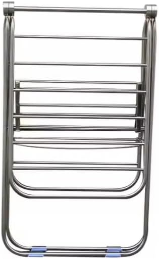 48 Pieces Heavy Duty Stainless Steel Laundry Racks (Vertical Folding Drying Stand – Space Saving & Portable – Ideal for Small Areas – No Assembly Needed – 25 Bars for Versatile Drying – Indoor & Outdoor Use)