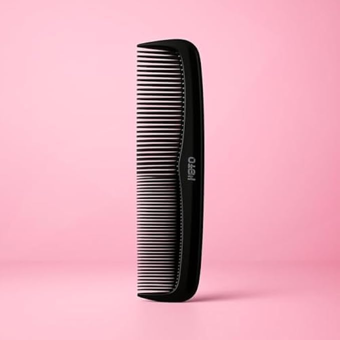 144 Pieces Black Rounded Teeth Plastic Hair Combs (12cm - Pocket Travel Scalp Gentle Detangling Comb)