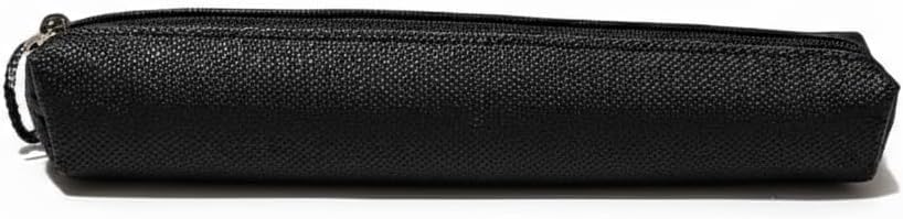 Black Pencil Case 21x3x3cm - Durable, Compact Stationery Organizer