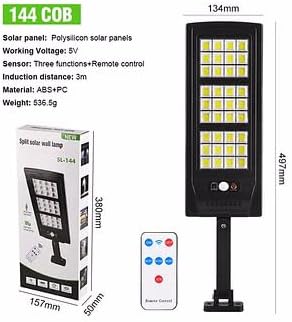 72 Pieces Solar Induction Street Lamps (150W LED Solar Flood Lights – Motion Sensor with Remote Control – 8000 Lumens – 3 Modes – Outdoor Security Lamp)