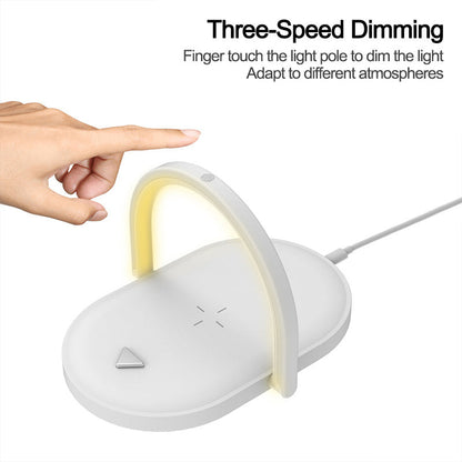 Wireless Charger Night Light & Phone Holder - Eco-Friendly Multi-Functional Station