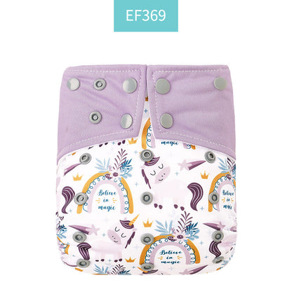 Eco-Friendly Reusable AI2 Cloth Diaper with Animal Patterns for Babies 6-15 kg