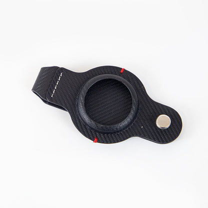Durable Black AirTag Keychain Holder for Secure Tracking