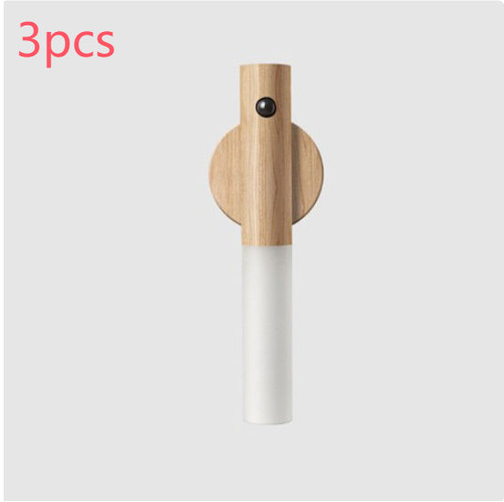 Eco-Friendly Wall-Mounted Night Light with Wood Finish