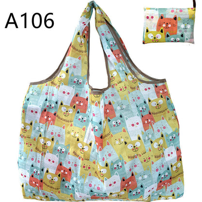 Eco-Friendly Reusable Shopping Bag with Llama Print