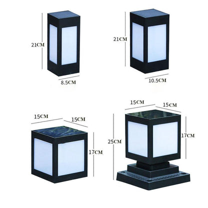 Solar-Powered Outdoor Pathway Lights - Eco-Friendly Square Lantern Design