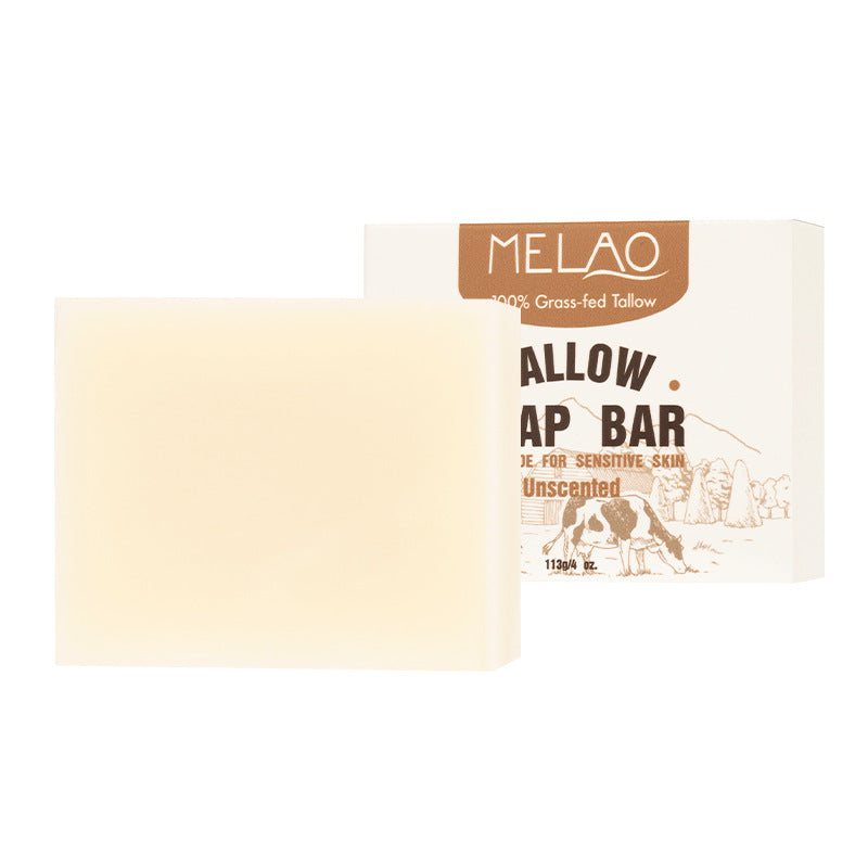 Natural Tallow Soap Bar - Plastic-Free, Biodegradable, Sensitive Skin Friendly