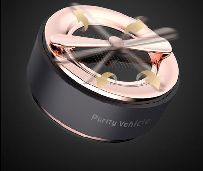 Solar-Powered Portable Air Purifier - Eco-Friendly, Energy-Efficient, Black & Silver