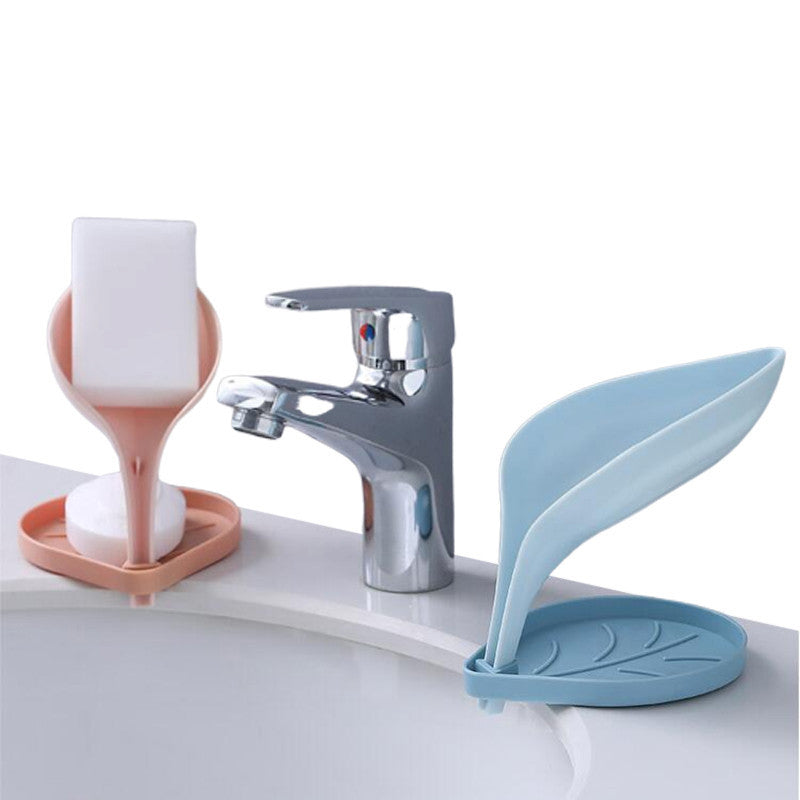 Leaf-Shaped Soap Holder - Eco-Friendly Water-Draining Design