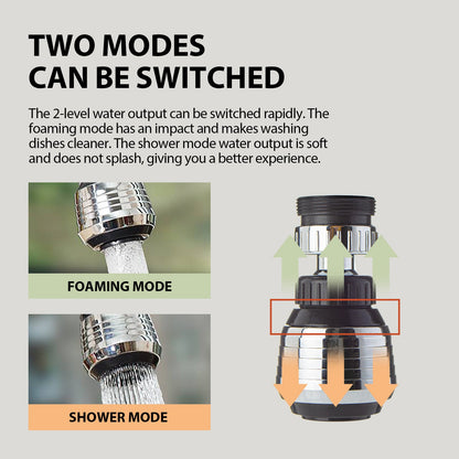 Kinetic Swivel Water Tap - Water-Saving Faucet Attachment