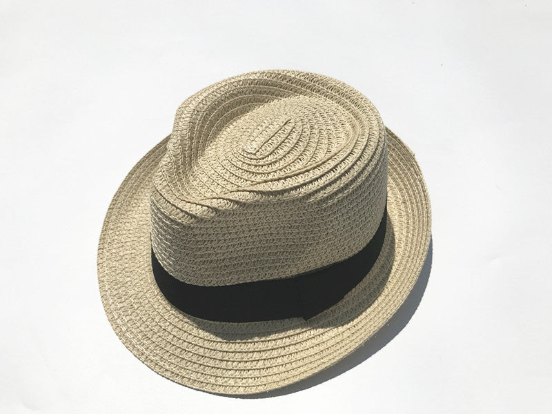 Eco-Friendly Straw Fedora Hat with Black Band