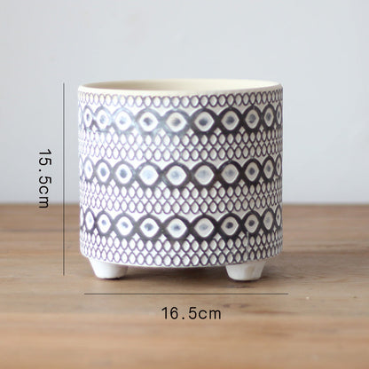 Eco-Friendly Ceramic Planters with Geometric Designs for Indoor Plants