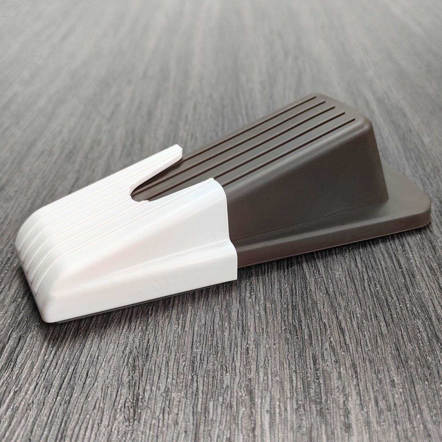 Eco-Friendly Teal & White Doorstop Wedge - Durable Silicone Design